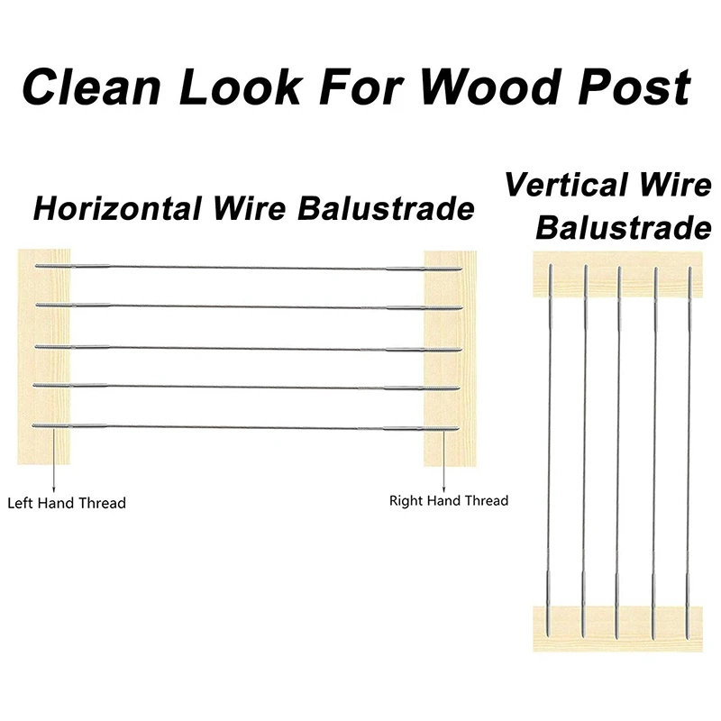 Swage Lag Screws Left & Right 64 Pack for 1/8 Inch Cable Railing, 316 Stainless Steel Stair Deck Railing Wood Post Balusters Sys
Swage Lag Screws Left & Right 64 Pack for 1/8 Inch Cable Railing, 316 Stainless Steel Stair Deck Railing Wood Post Balusters Sys