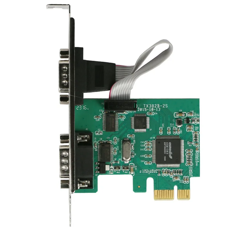 PCI-E PCI to Dual Serial RS232 DB9 Serial Controller Adapter Card Express 2-Port
PCI-E PCI to Dual Serial RS232 DB9 Serial Controller Adapter Card Express 2-Port