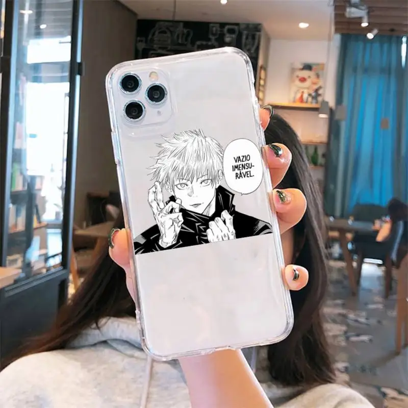 Hot Anime Jujutsu Kaisen Phone Case Transparent for iPhone 6 7 8 11 12 s mini pro X XS XR MAX Plus cover funda shell
Hot Anime Jujutsu Kaisen Phone Case Transparent for iPhone 6 7 8 11 12 s mini pro X XS XR MAX Plus cover funda shell