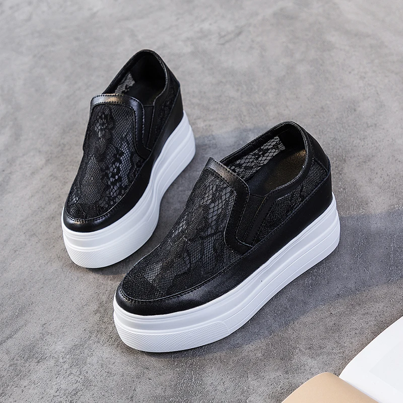 Lace Loafers Wedge Platform Shoes Women Slip on Casual Shoes New Comfy Fashion Women Shoes Black and White Platform Sneakers
Lace Loafers Wedge Platform Shoes Women Slip on Casual Shoes New Comfy Fashion Women Shoes Black and White Platform Sneakers