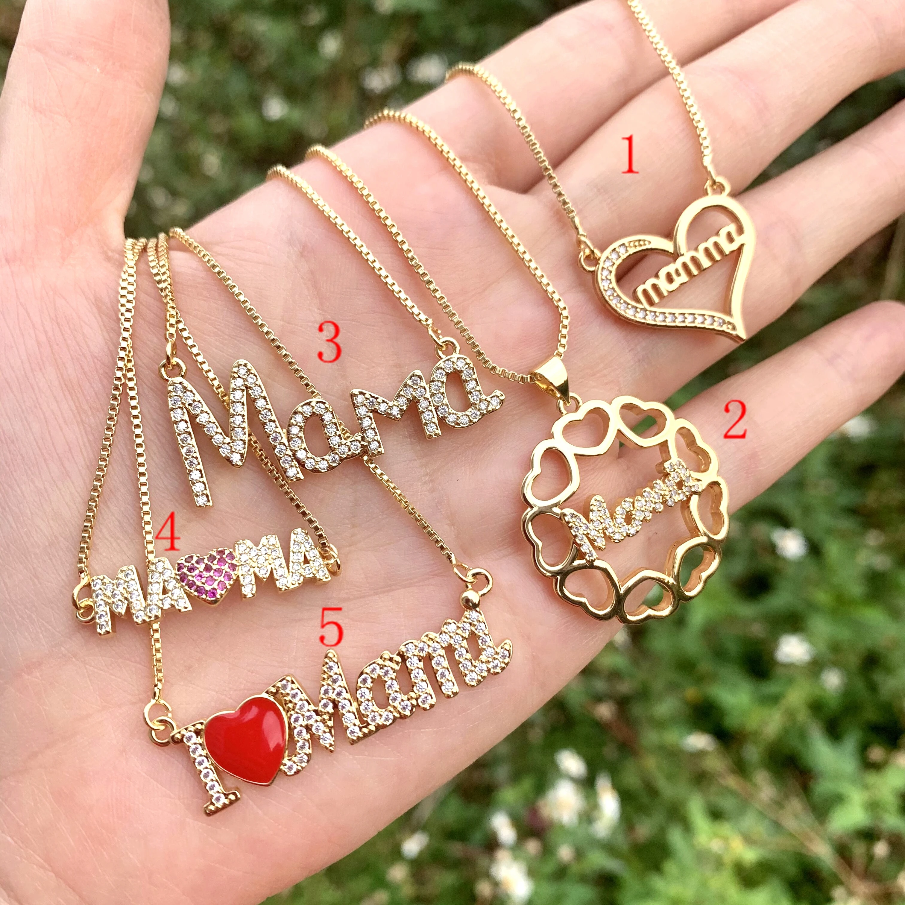 8Pcs New Mother's Day necklace MAMA MOM charm pendant necklace cz micro pave necklace jewelry gifts
8Pcs New Mother's Day necklace MAMA MOM charm pendant necklace cz micro pave necklace jewelry gifts