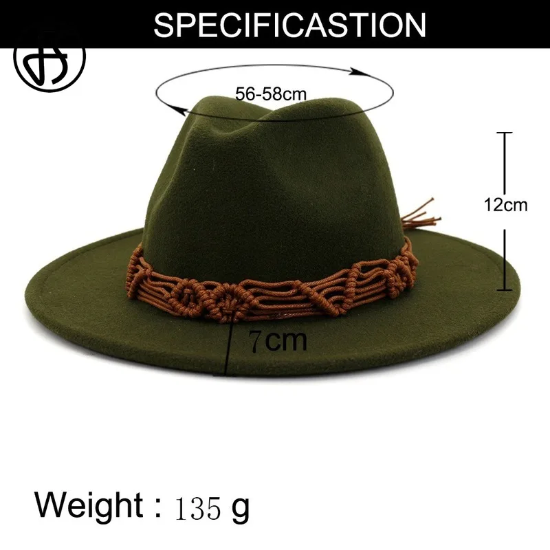 FS Women Wide Brim Wool Felt Jazz Fedora Hats Panama Style Ladies Trilby Gambler Hat Fashion Party Cloche Cowboy Sunshade Cap
FS Women Wide Brim Wool Felt Jazz Fedora Hats Panama Style Ladies Trilby Gambler Hat Fashion Party Cloche Cowboy Sunshade Cap