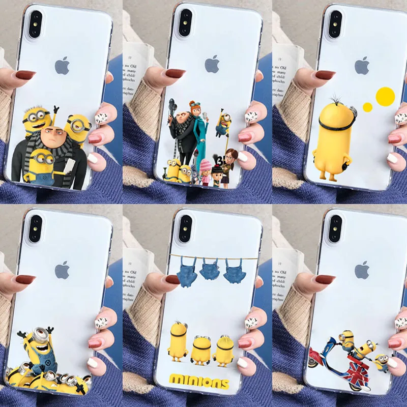 Чехол для телефона с миньонами samsung Galaxy S10 S9 S8 S7 S6 Plus Lite edge Мягкий силиконовый чехол
