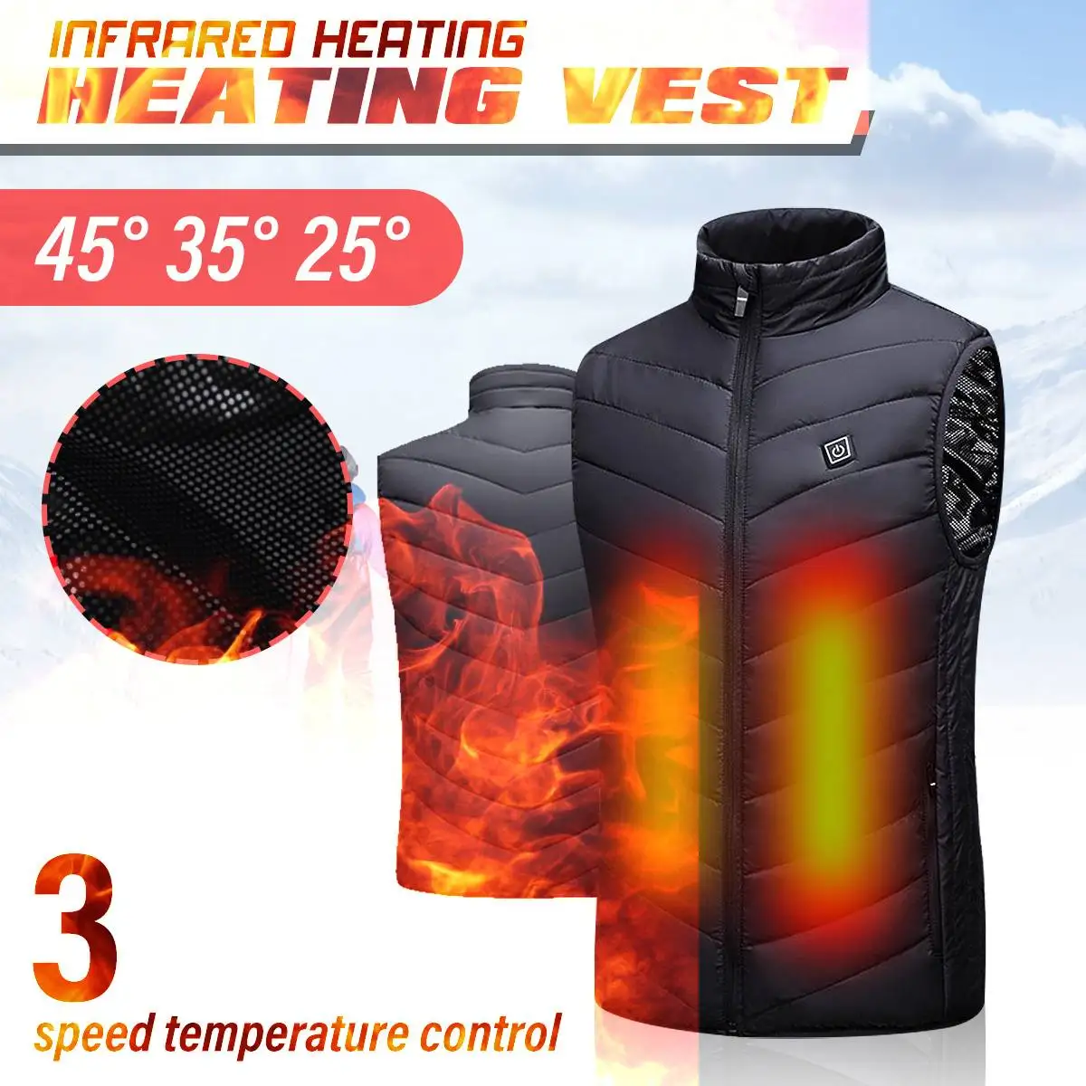 9 Areas Heated USB Men Winter Electrical Heated Sleevless Jacket Vest Jacket Outdoor Fishing Hunting Waistcoat Hiking Vest
9 Areas Heated USB Men Winter Electrical Heated Sleevless Jacket Vest Jacket Outdoor Fishing Hunting Waistcoat Hiking Vest