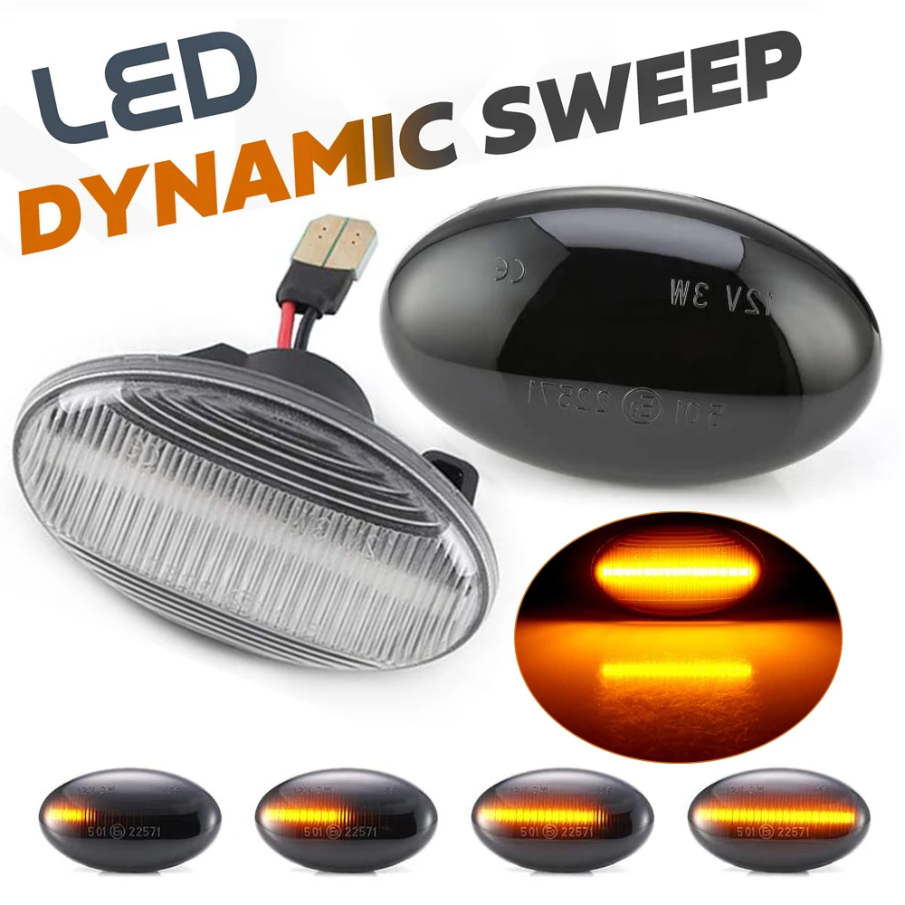 2x Dynamic LED Turn Signal Lights Side Marker Car Accessories for Mercedes-Benz Smart 450 & Benz W639 W168 W447
2x Dynamic LED Turn Signal Lights Side Marker Car Accessories for Mercedes-Benz Smart 450 & Benz W639 W168 W447