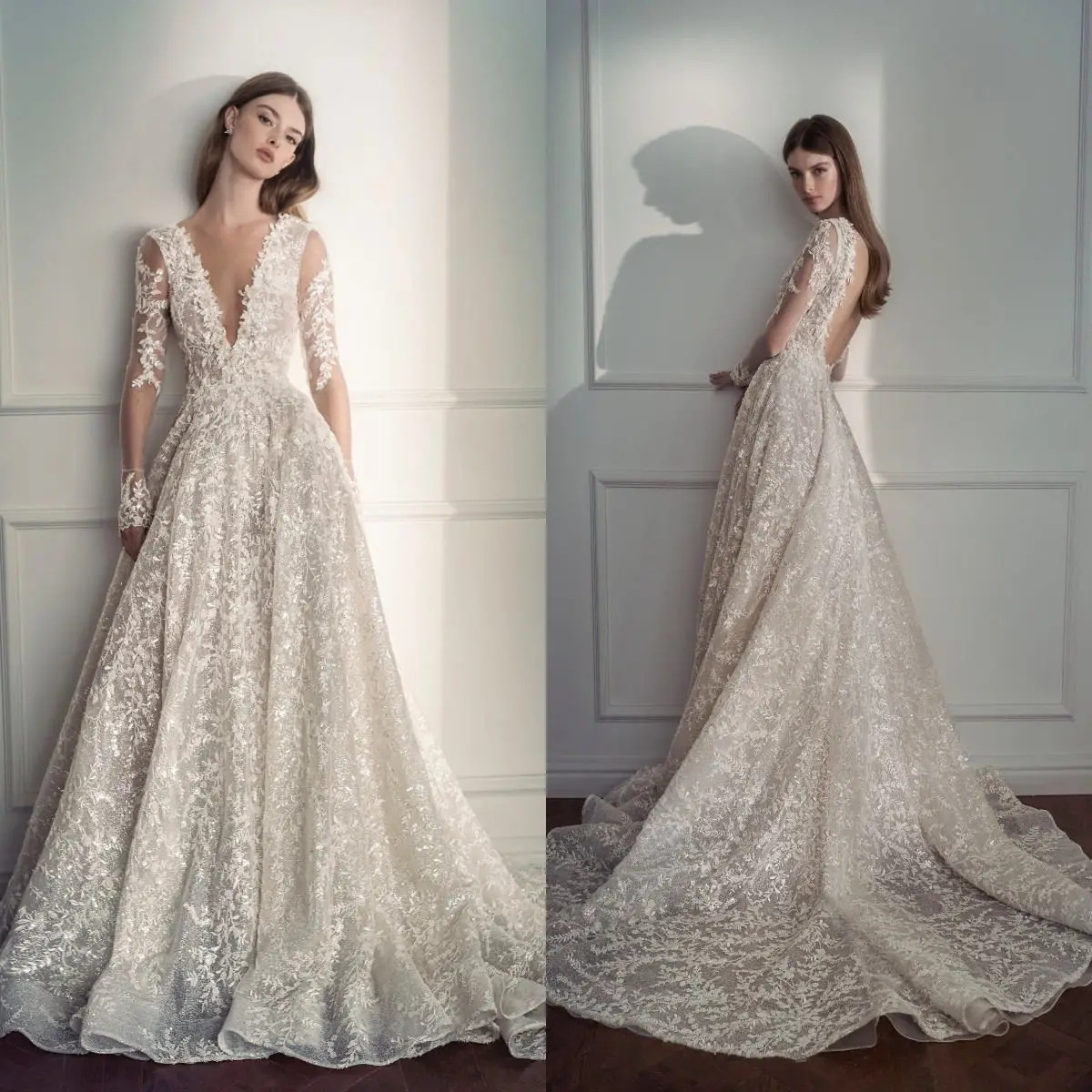 Bling Country Wedding Dresses for Women Lace Appliques Sequins A Line Long Sleeves Boho Bridal Gowns Backless Vestidos De Novia
Bling Country Wedding Dresses for Women Lace Appliques Sequins A Line Long Sleeves Boho Bridal Gowns Backless Vestidos De Novia