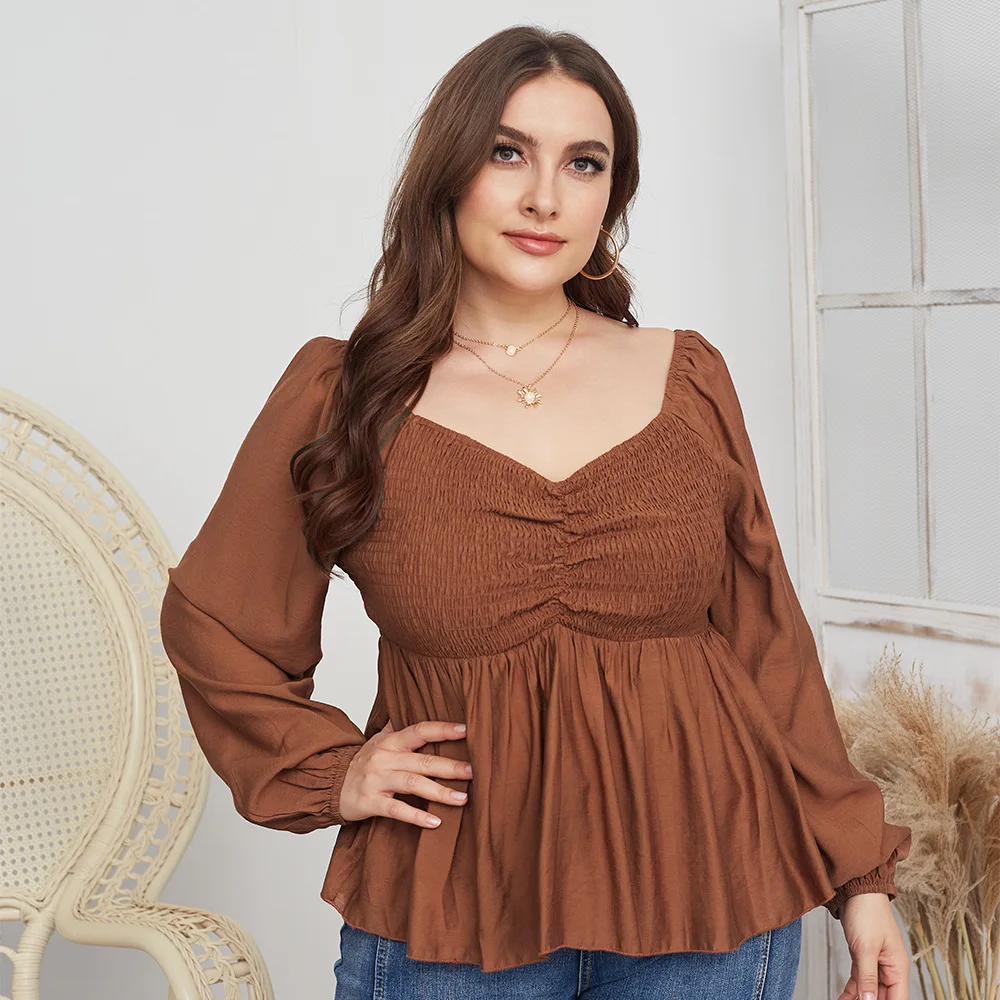 2022Fashion Spring Blouse Shirt Women Square Collar Long Sleeve Sexy Blouse Plus Size 4XL Ladies Tunic Tops
2022Fashion Spring Blouse Shirt Women Square Collar Long Sleeve Sexy Blouse Plus Size 4XL Ladies Tunic Tops