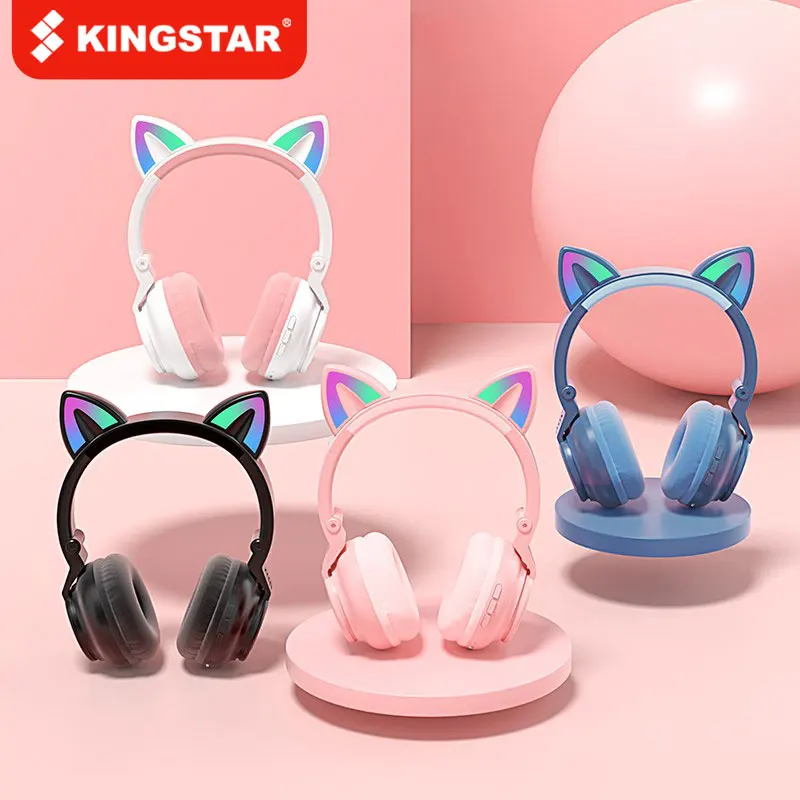 Bluetooth-наушники KINGSTAR с кошачьими ушками, со светодиодсветодиодный подсветкой
Bluetooth-наушники KINGSTAR с кошачьими ушками, со светодиодсветодиодный подсветкой