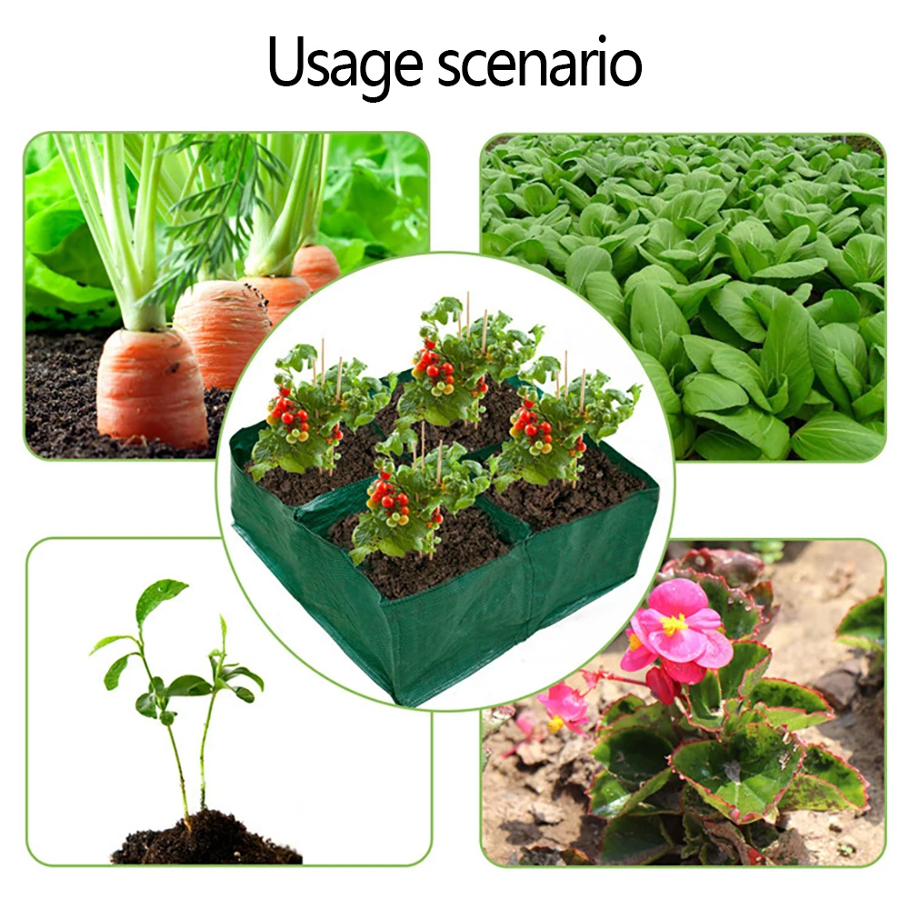 2ftx2ft Divided Grids Grow Bags Breathable Planter Fabric Bag Grow Pot Raised Vegetable Bed for Plant Herb Flower Potato
2ftx2ft Divided Grids Grow Bags Breathable Planter Fabric Bag Grow Pot Raised Vegetable Bed for Plant Herb Flower Potato
