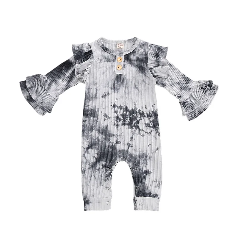 Pudcoco Baby Rompers Tie Dye Printed Ruffles Decorated Full Length Flare Sleeve Round Neck Covered Button Clothing
Pudcoco Baby Rompers Tie Dye Printed Ruffles Decorated Full Length Flare Sleeve Round Neck Covered Button Clothing