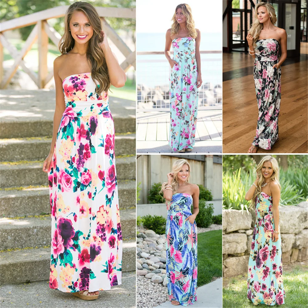 2021 summer new style explosive Europe and USA print chest wrap maxi dress women
2021 summer new style explosive Europe and USA print chest wrap maxi dress women
