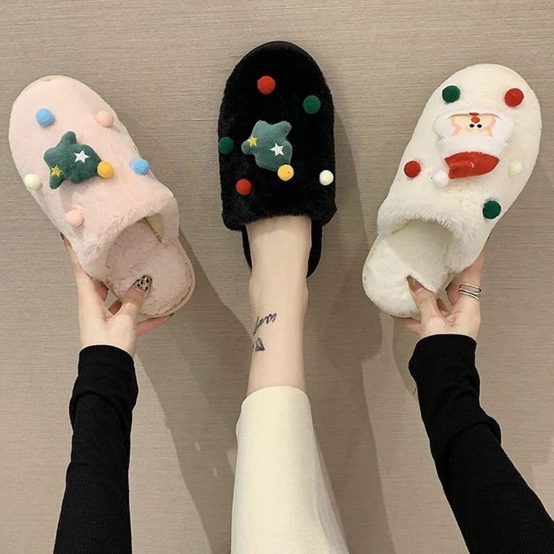 Winter Home Christmas Furry Slippers Santa Claus Soft Plush Slipper Lovers Indoor Floor Warm Bedroom Flat Fur Shoes Gift Velvet
Winter Home Christmas Furry Slippers Santa Claus Soft Plush Slipper Lovers Indoor Floor Warm Bedroom Flat Fur Shoes Gift Velvet