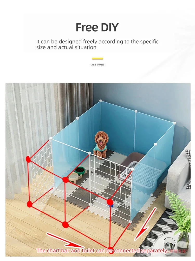 Dog pet fence type household fence indoor free combination small dog Teddy isolation gate fence dog cage
Dog pet fence type household fence indoor free combination small dog Teddy isolation gate fence dog cage