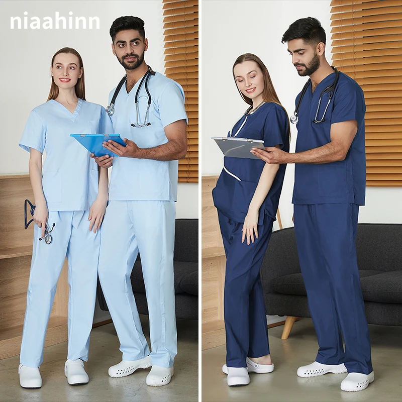 Healthy Fashion Beautician Scrub Pocket Women's Uniform Spa Uniform V-neck Scrub Short Sleeve Set Nutritionist Scrub Nursing New
Healthy Fashion Beautician Scrub Pocket Women's Uniform Spa Uniform V-neck Scrub Short Sleeve Set Nutritionist Scrub Nursing New