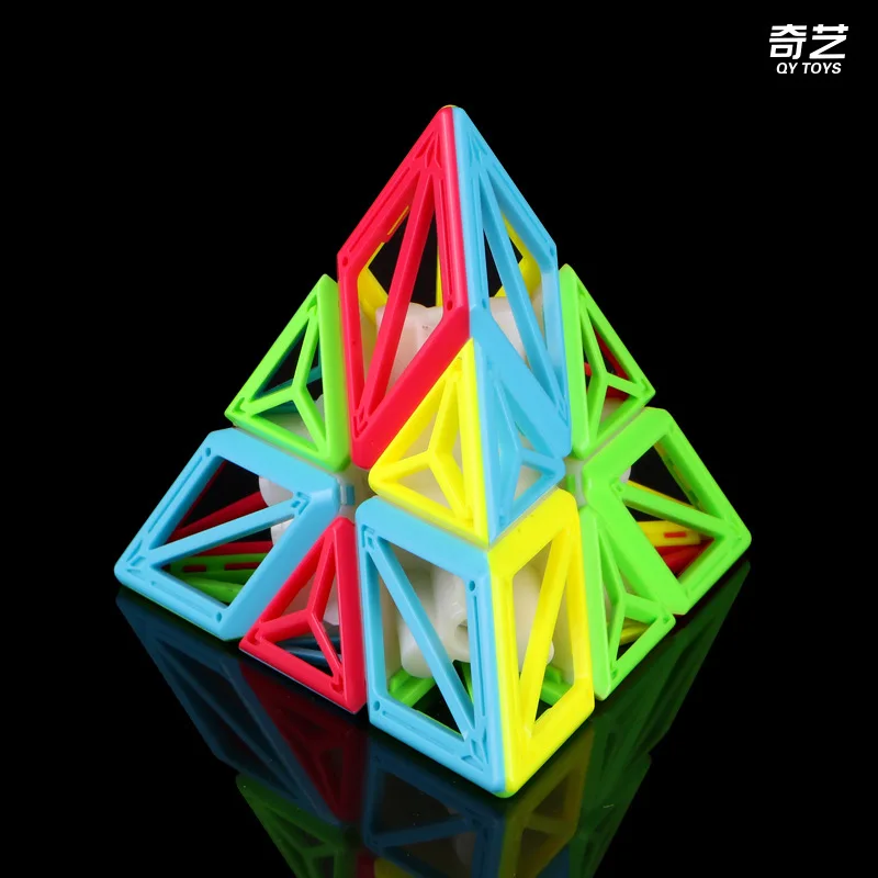 Фото QiYi DNA Пирамида Треугольник магический куб без наклеек Студенческая скорость