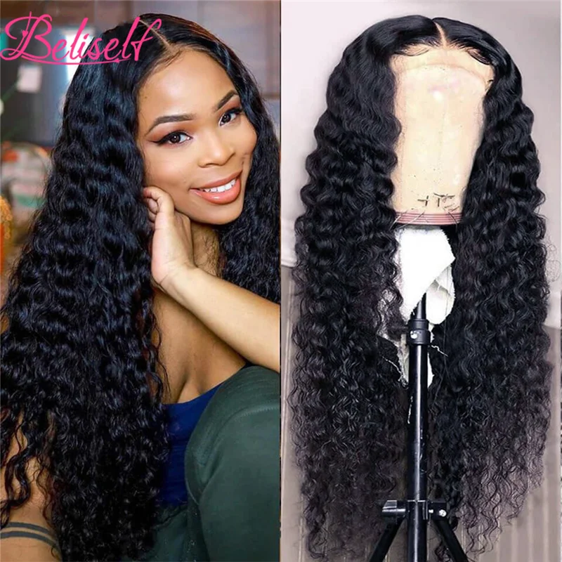 4x4 Lace Front Human Hair Wigs 30 Inch Deep Wave Lace Front Wigs For Black Women Pre Plucked with Baby Hair Beliself
4x4 Lace Front Human Hair Wigs 30 Inch Deep Wave Lace Front Wigs For Black Women Pre Plucked with Baby Hair Beliself