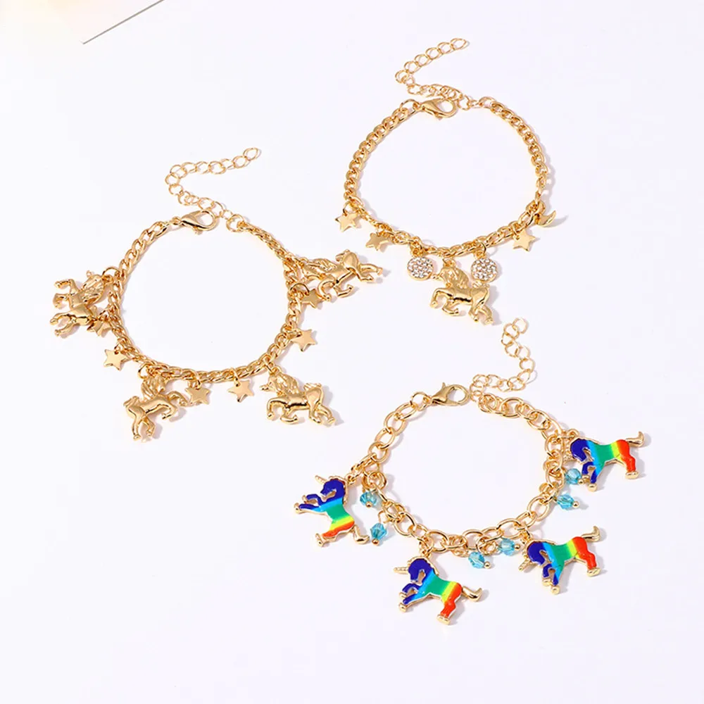 Creative Women Children's Rainbow Unicorn Bracelet Charms Bangles Jewelry Christmas Tree Snowman Snowflake Chain Link Bracelet
Creative Women Children's Rainbow Unicorn Bracelet Charms Bangles Jewelry Christmas Tree Snowman Snowflake Chain Link Bracelet