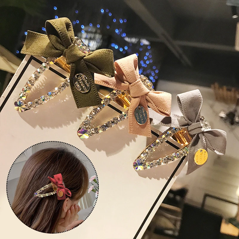Cute Bow Hair Clips Japanese Style All-match Style Bangs Clips Fashionable Leisure Hair Accessories Colored Diamond Hair Clip
Cute Bow Hair Clips Japanese Style All-match Style Bangs Clips Fashionable Leisure Hair Accessories Colored Diamond Hair Clip