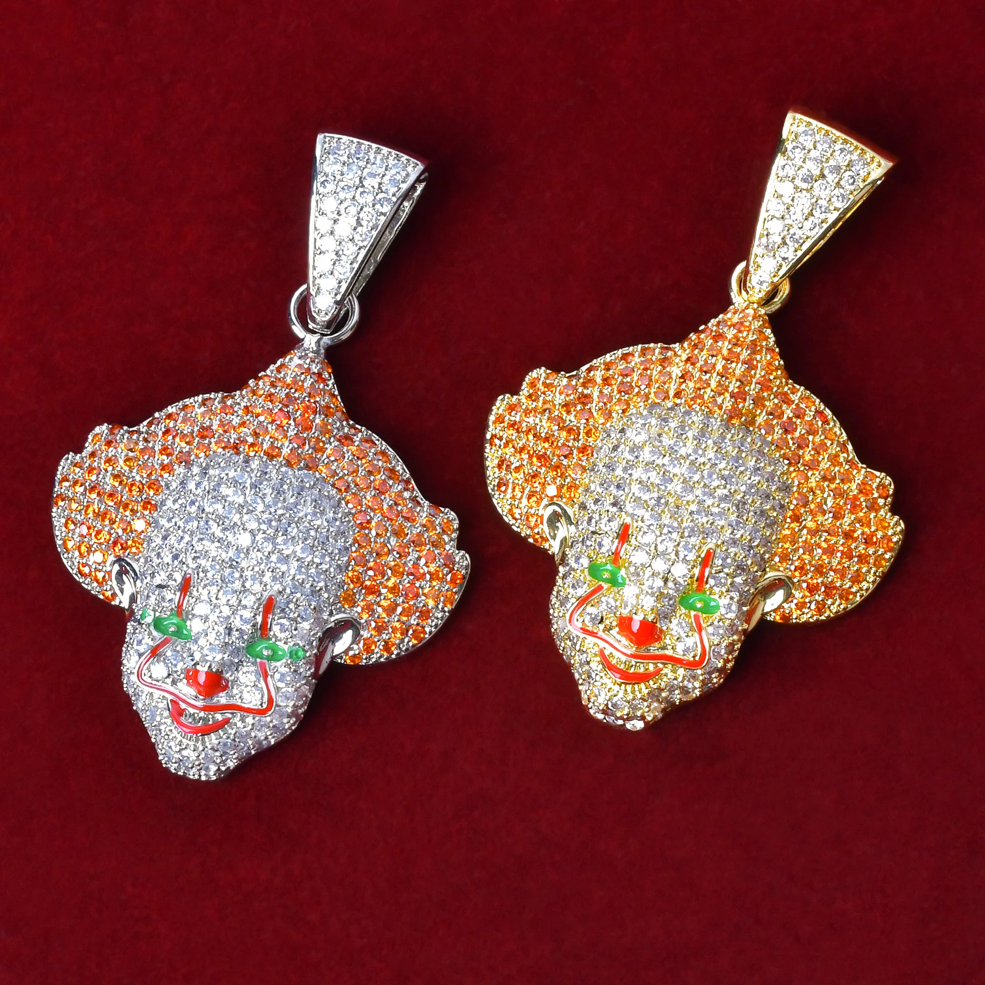 Red Color Clown Pendant Necklace With Tennis Chain Charm Bling Cubic Zircon Men's Hip Hop Rock Jewelry
Red Color Clown Pendant Necklace With Tennis Chain Charm Bling Cubic Zircon Men's Hip Hop Rock Jewelry