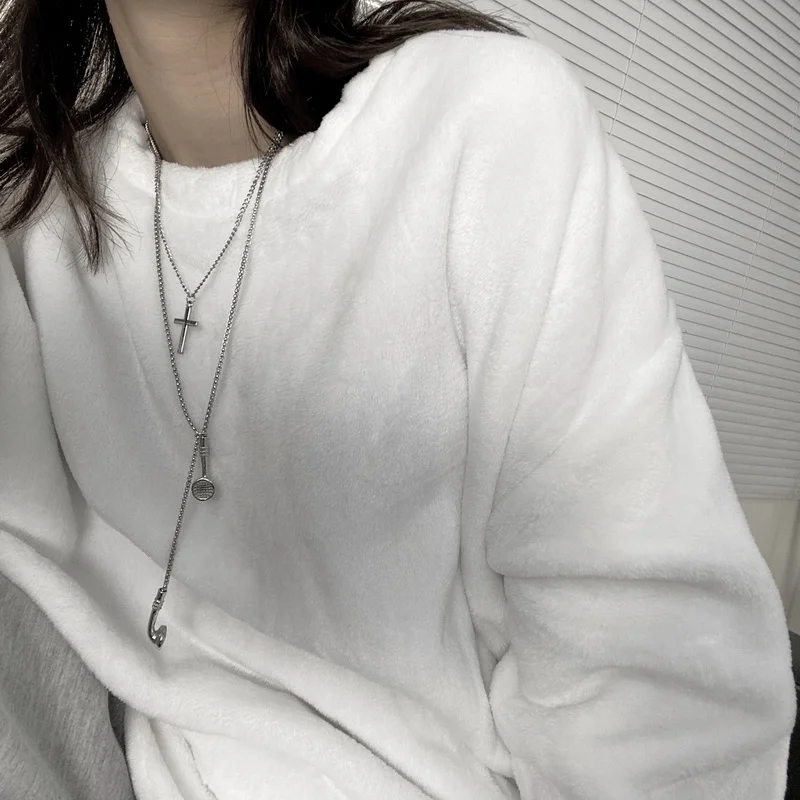 Women No Hat Hoodies Fleece Casual Warm Pullover Solid Loose Female Sweatshirts Harajuku Winter Coats Korean Style Fashion Retro
Women No Hat Hoodies Fleece Casual Warm Pullover Solid Loose Female Sweatshirts Harajuku Winter Coats Korean Style Fashion Retro