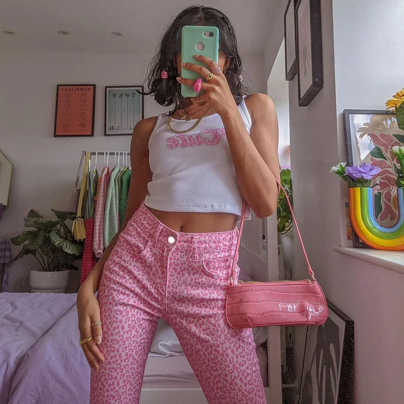 Robellii Autumn Long Pants Casual Printing Pink Jeans High Waist Streetwear Slim Women Trousers Drop Shipping
Robellii Autumn Long Pants Casual Printing Pink Jeans High Waist Streetwear Slim Women Trousers Drop Shipping