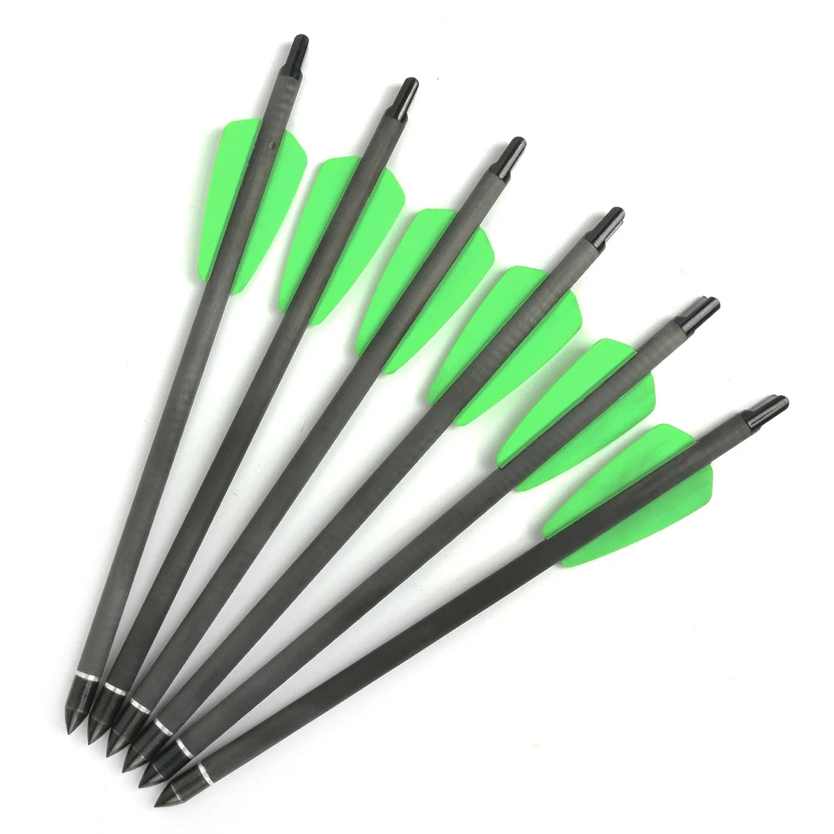 7.5/15 Inches Pure Carbon Crossbow Arrow Short Shaft With 2 Green Feathers 100 Grain Screw Tip for Archery Hunting
7.5/15 Inches Pure Carbon Crossbow Arrow Short Shaft With 2 Green Feathers 100 Grain Screw Tip for Archery Hunting