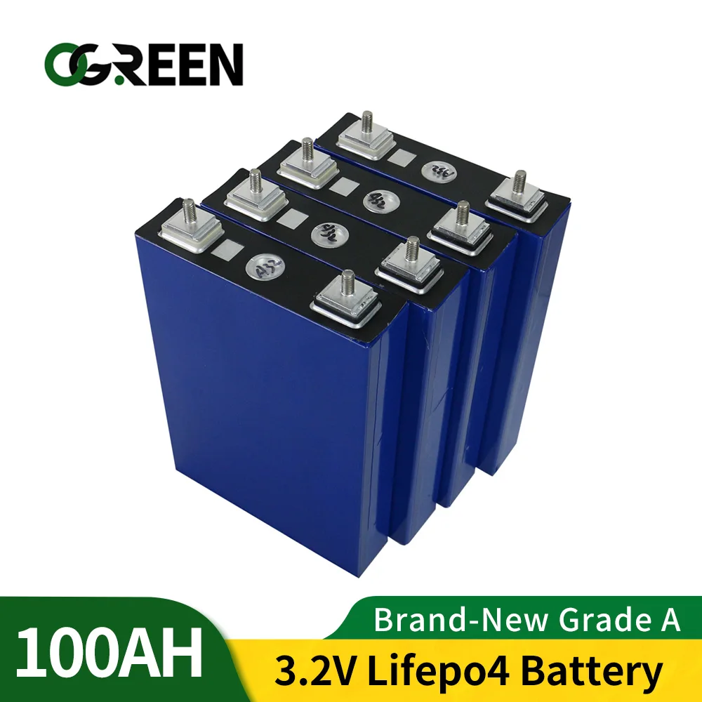 

Аккумуляторная батарея Ogreen16pcs, 100 А ч, 12 В, 24 В, 48 В, EV RV, LiFePO4, солнечная батарея, не облагается налогом в ЕС, США