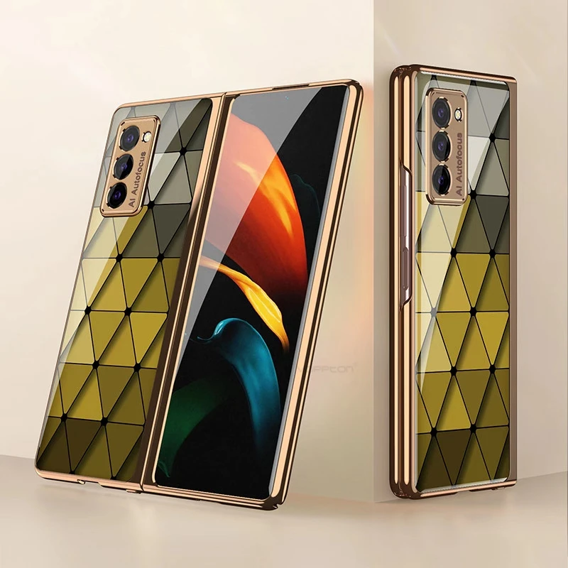 Luxury Pattern Glass Case For Samsung Galaxy Z Fold2 Case Full Protection Shockproof Cover For Galaxy Z Fold 2 5G Flip Plating
Luxury Pattern Glass Case For Samsung Galaxy Z Fold2 Case Full Protection Shockproof Cover For Galaxy Z Fold 2 5G Flip Plating