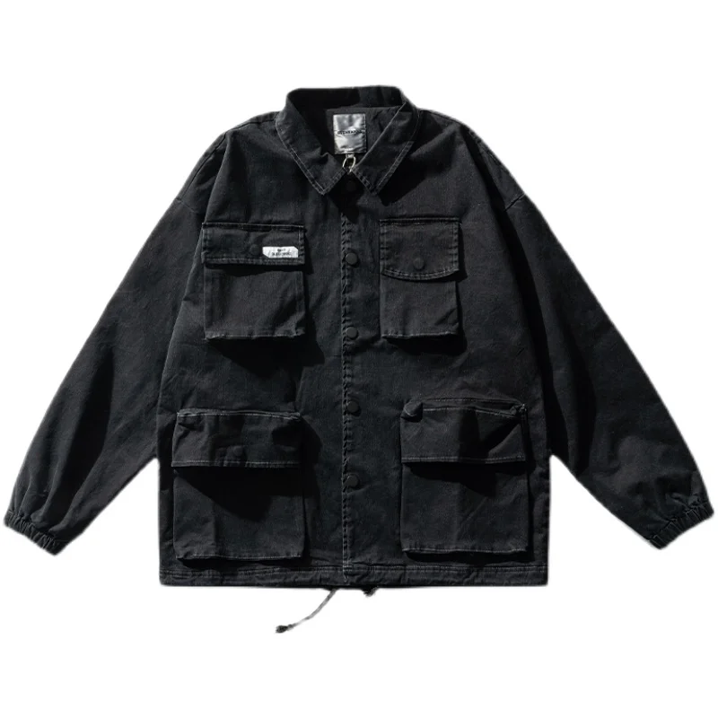 Fashion High Quality Distressed Lapel Cargo Jacket 2021 Spring Japanese Streetwear Harajuku Outerwear Men Clothing Hip Hop Coat
Fashion High Quality Distressed Lapel Cargo Jacket 2021 Spring Japanese Streetwear Harajuku Outerwear Men Clothing Hip Hop Coat
