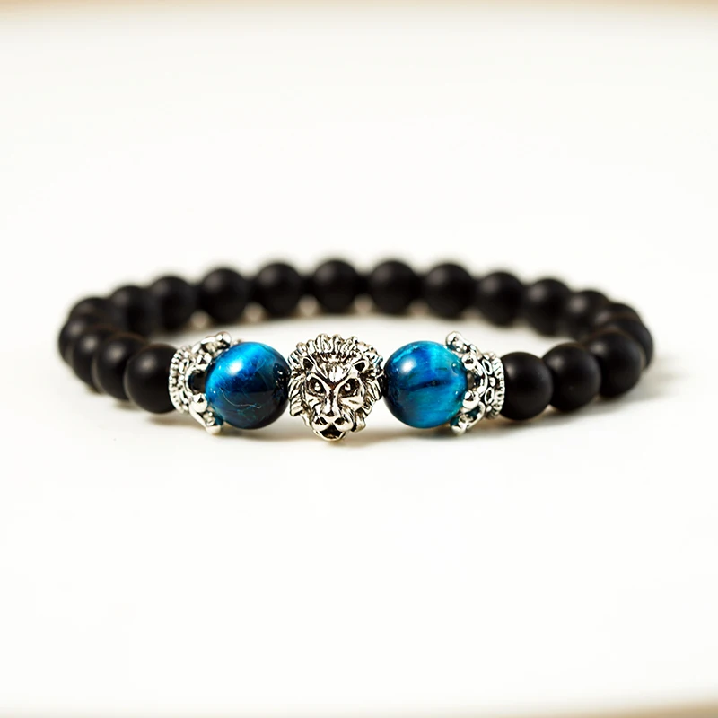 Vintage Lion Head Bracelets Men Fashion Crown Charm Bracelet Natural Tiger Eye Bead Bracelet Jewelry Gift Male Pulseira bileklik
Vintage Lion Head Bracelets Men Fashion Crown Charm Bracelet Natural Tiger Eye Bead Bracelet Jewelry Gift Male Pulseira bileklik