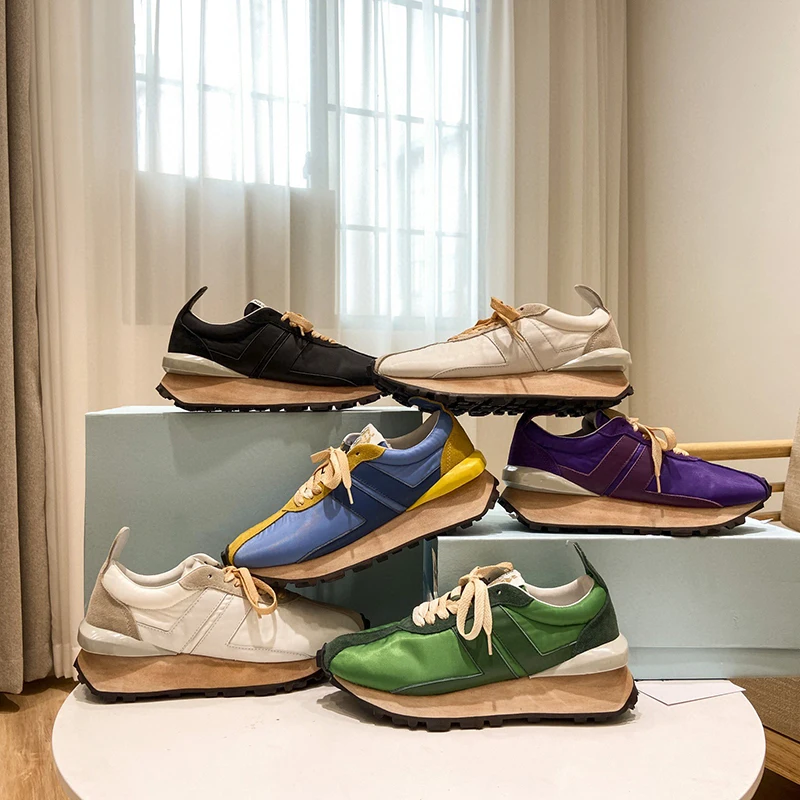 Running shoes color matching Forrest Gump shoes retro style distressed lace-up female platform platform sneakers
Running shoes color matching Forrest Gump shoes retro style distressed lace-up female platform platform sneakers