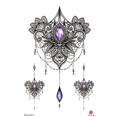 Waterproof Temporary Tattoo Sticker Pruple Diamond Flower Tattoos Flash Tatoo leg Arm hand foot tatouage for Girl Women lady
Waterproof Temporary Tattoo Sticker Pruple Diamond Flower Tattoos Flash Tatoo leg Arm hand foot tatouage for Girl Women lady