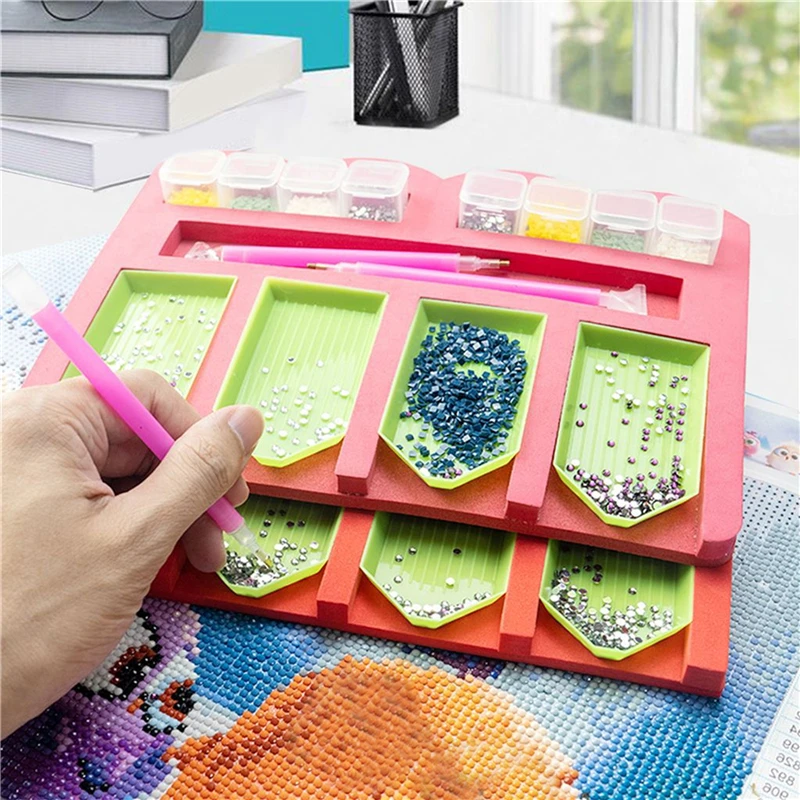 Multi-function Diamond Painting Tray Holder Drill Pen Diamond Box Organizer DIY Craft
Multi-function Diamond Painting Tray Holder Drill Pen Diamond Box Organizer DIY Craft