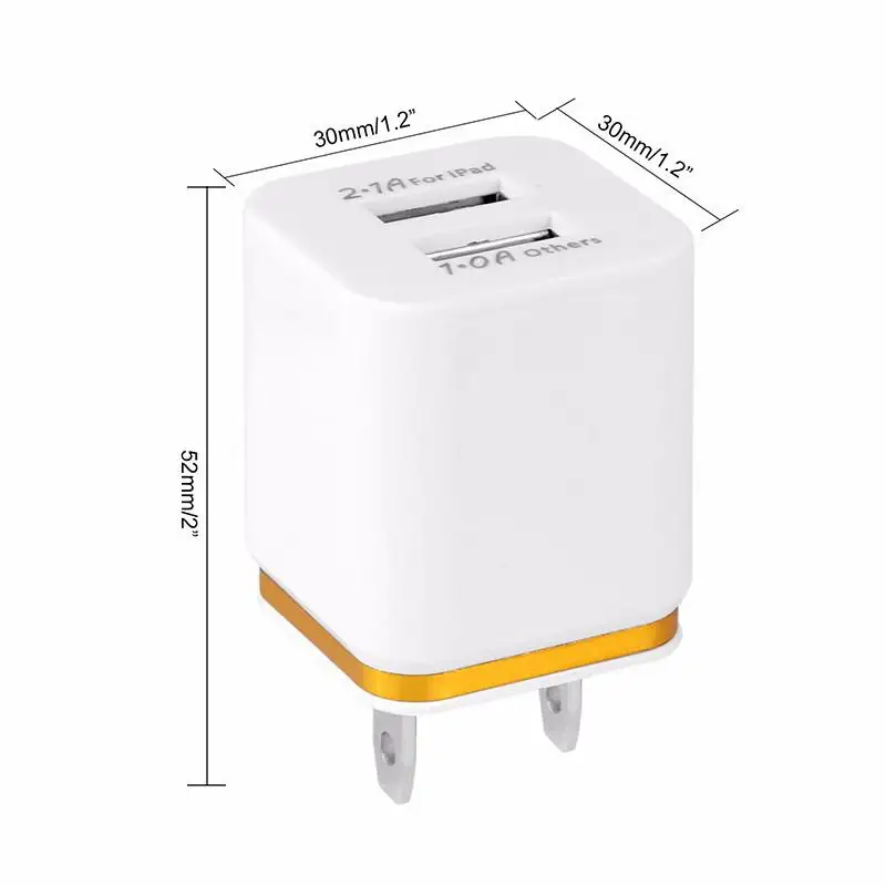 Metermall Usb с двойными стенками быстро Зарядное устройство адаптер 1A 2A 5V для Android всех