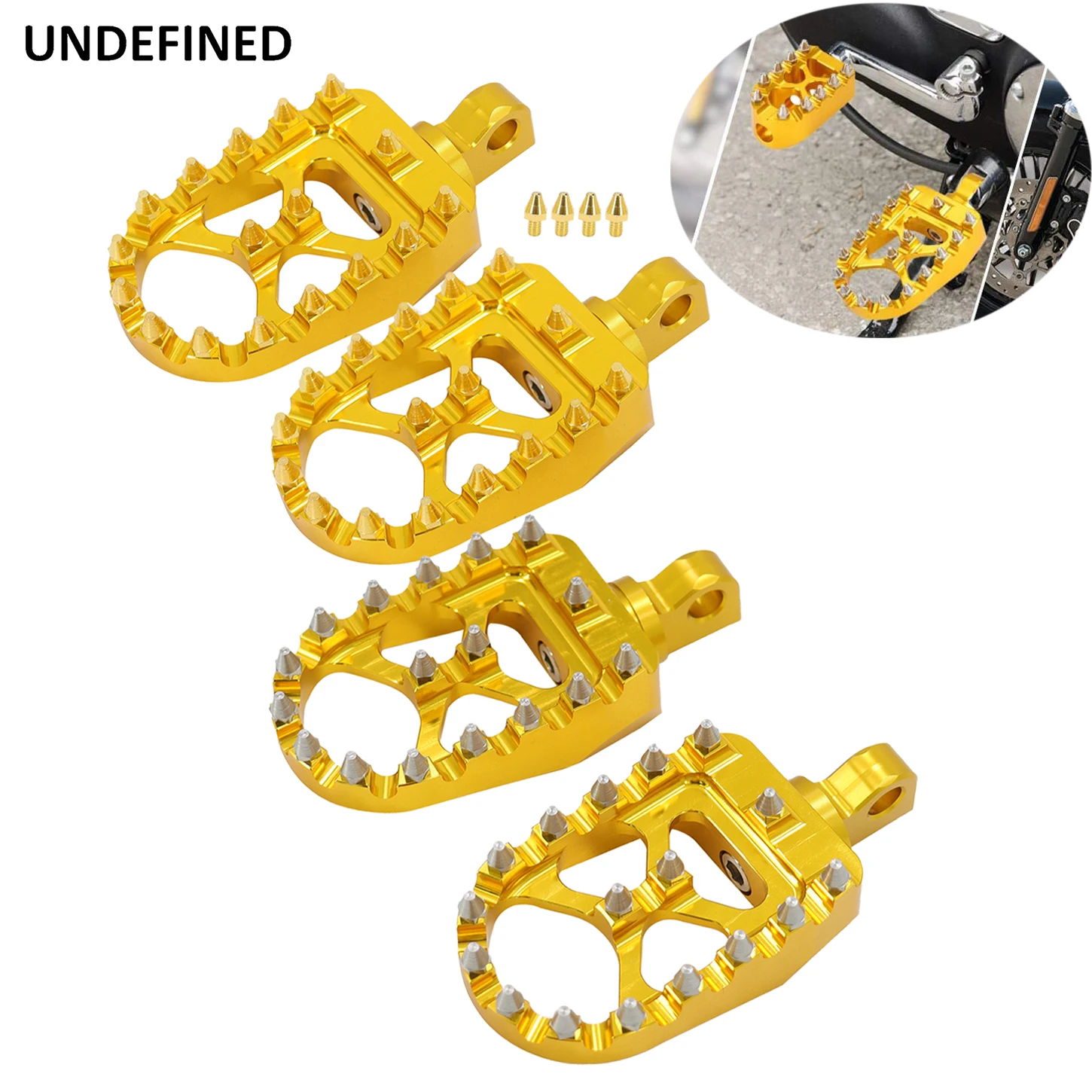 Wide Foot Pegs Golden MX Offroad Footpegs Chopper Bobber Footrest for Harley Dyna Fatboy Sportster 883 Softail StreetBob Touring
Wide Foot Pegs Golden MX Offroad Footpegs Chopper Bobber Footrest for Harley Dyna Fatboy Sportster 883 Softail StreetBob Touring