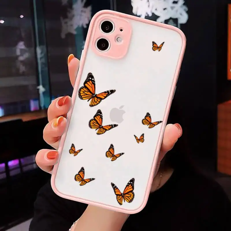 butterfly Phone Case For iPhone 12 11 Mini Pro XR XS Max 7 8 Plus X Matte transparent Pink Back Cover
butterfly Phone Case For iPhone 12 11 Mini Pro XR XS Max 7 8 Plus X Matte transparent Pink Back Cover