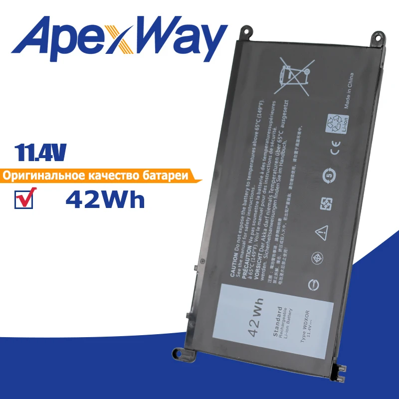 42Wh ноутбук Батарея WDX0R T2JX4 3CRH3 WDXOR для Dell Inspiron 13 5000 5368 5378 7368 14 7000 7560 7460 5567 15MF PRO-1508T FW8KR
42Wh ноутбук Батарея WDX0R T2JX4 3CRH3 WDXOR для Dell Inspiron 13 5000 5368 5378 7368 14 7000 7560 7460 5567 15MF PRO-1508T FW8KR