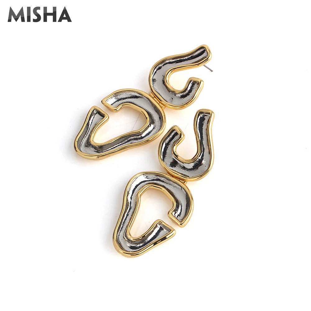 MISHA серьги гвоздики для женщин новинка необычный дизайн рождественский подарок