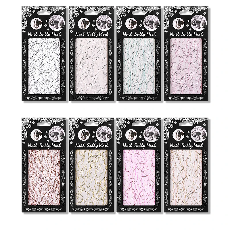 1Pcs Nail Art Stickers 3D Beautiful Nail Mesh Gauze Decoration New Style Flakes Nail Art Tips Decals Accessories DIY
1Pcs Nail Art Stickers 3D Beautiful Nail Mesh Gauze Decoration New Style Flakes Nail Art Tips Decals Accessories DIY