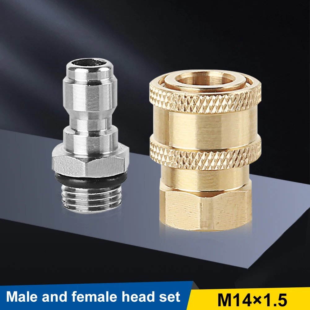 Car Washer Adapter Foam Lance Brass Connector 1/4" Quick Disconnect Socket and M14*1.5 Plug Coupler 4000PSI High Pressure Gun
Car Washer Adapter Foam Lance Brass Connector 1/4" Quick Disconnect Socket and M14*1.5 Plug Coupler 4000PSI High Pressure Gun
