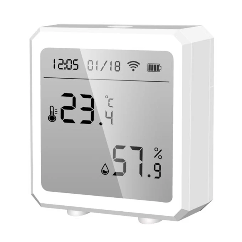 WIFI Temperature And Humidity Sensor Indoor Hygrometer Thermometer With LCD Display Work With TUYA APP Control
WIFI Temperature And Humidity Sensor Indoor Hygrometer Thermometer With LCD Display Work With TUYA APP Control