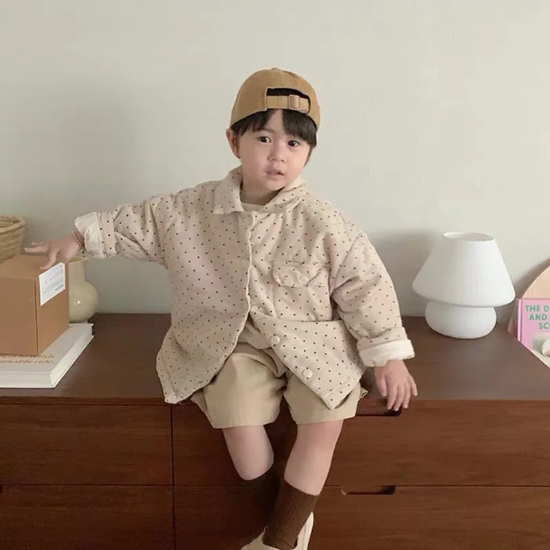 2020 New Arrival Girls Boys Thicken Dots Coat Winter Cotton Full Sleeve Fashion Kids Jacket
2020 New Arrival Girls Boys Thicken Dots Coat Winter Cotton Full Sleeve Fashion Kids Jacket