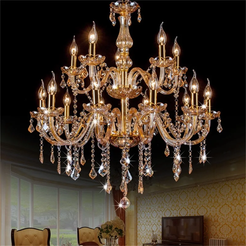 OUFULA European Style Chandelier Lamp LED Crystal Pendant Candle Amber Light Fixtures Indoor for Home Hotel Hall
OUFULA European Style Chandelier Lamp LED Crystal Pendant Candle Amber Light Fixtures Indoor for Home Hotel Hall