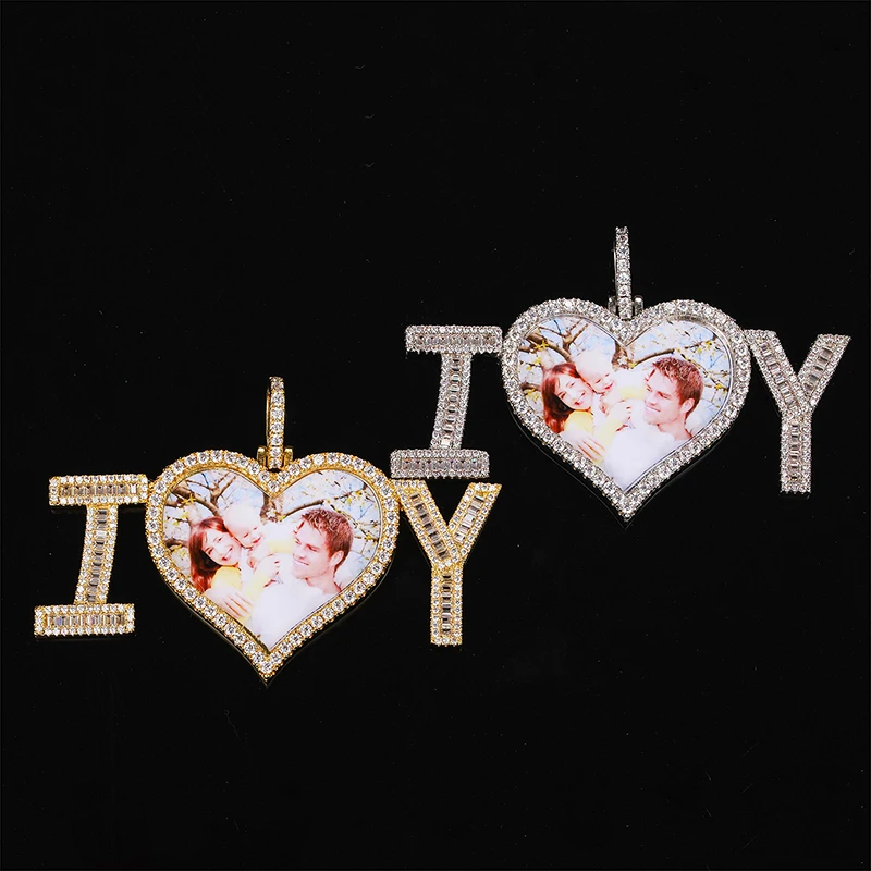 Custom Name Photo Heart-Shaped Frame Pendant Necklace With 2 Customized Letters Of Gems Hip Hop Personized Men Women Jewelry
Custom Name Photo Heart-Shaped Frame Pendant Necklace With 2 Customized Letters Of Gems Hip Hop Personized Men Women Jewelry