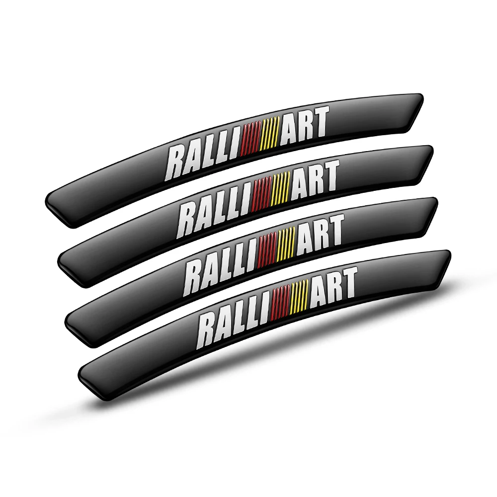 4 шт. для Mitsubishi RALLIART гонки Логотип Наклейка металлическая Тюнинг автомобиля Colt