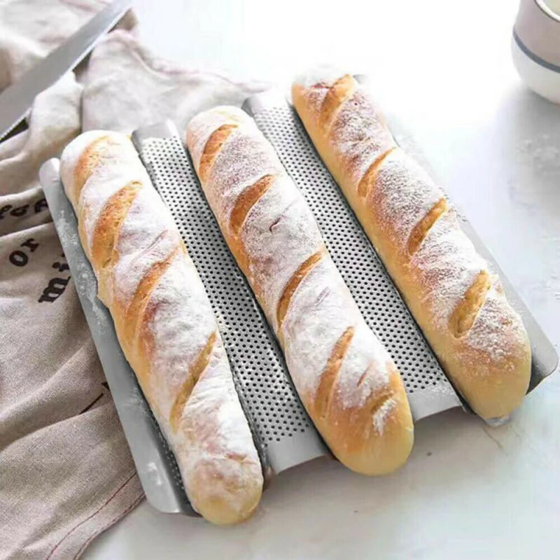 French Bread Mold For Baguette Bread Wave Baking Tray Practical Cake Pan Baguette Mold 3 Groove Waves Toast Pastry Baking Tool
French Bread Mold For Baguette Bread Wave Baking Tray Practical Cake Pan Baguette Mold 3 Groove Waves Toast Pastry Baking Tool