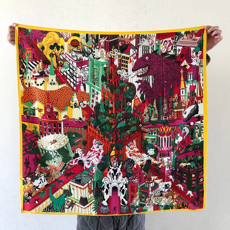 Luna&Dolphin Women Big Square Scarf 90x90cm City Animal Luxurious Spring Chiffon Silk Scarves Elegant Tippet Shawl Pashmina Wrap
Luna&Dolphin Women Big Square Scarf 90x90cm City Animal Luxurious Spring Chiffon Silk Scarves Elegant Tippet Shawl Pashmina Wrap