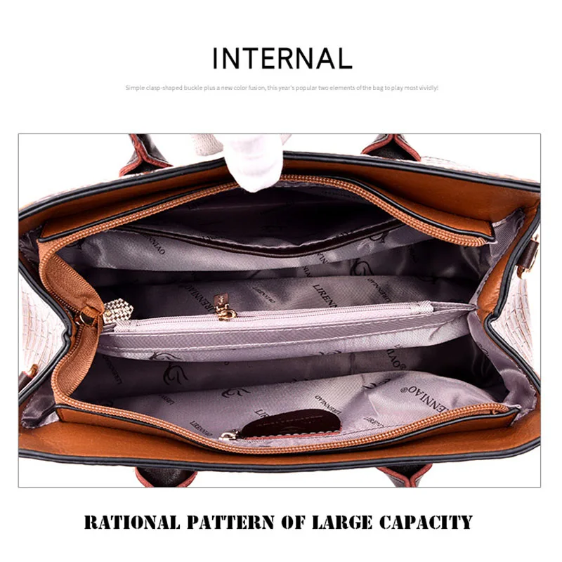 Luxury Women Split Leather Handbag Designer Crocodile pattern Leather Shoulder Messenger Bag Ladies Tote Crossbody Bag Bolso NEW
Luxury Women Split Leather Handbag Designer Crocodile pattern Leather Shoulder Messenger Bag Ladies Tote Crossbody Bag Bolso NEW