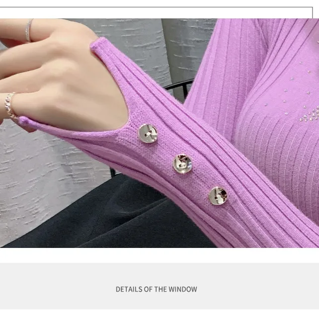 Fall Winter Knitted Sweater European Clothes Elegant Women Fashion Sexy Shiny Diamonds Star Long Sleeve Button Tops New T17003A
Fall Winter Knitted Sweater European Clothes Elegant Women Fashion Sexy Shiny Diamonds Star Long Sleeve Button Tops New T17003A