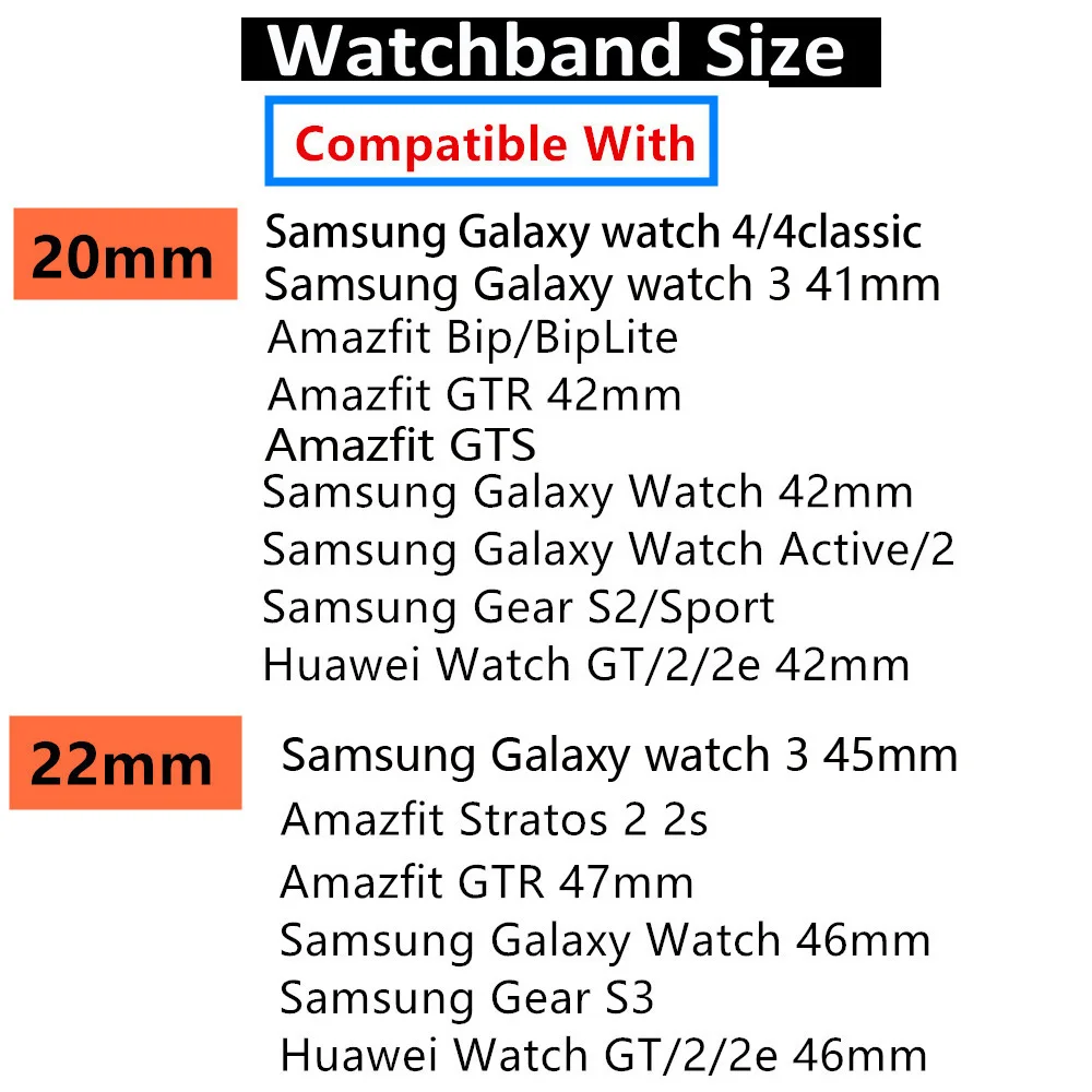 Ремешок 20 мм/22 мм для часов Samsung gear s3 Galaxy watch 4/4 classic 3/46 мм/42 мм/Active 2 44 40 ремешок Huawei